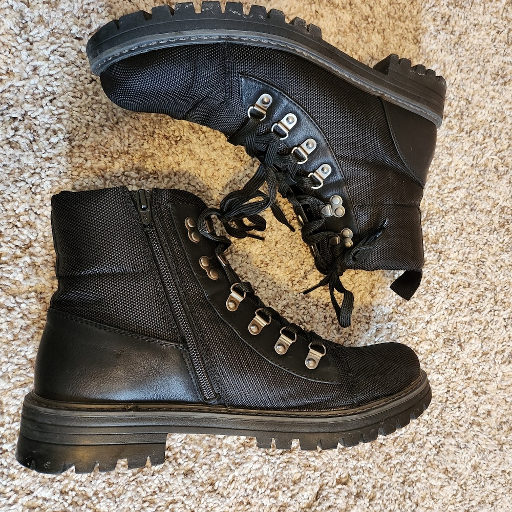 Black Lace Up Boots
